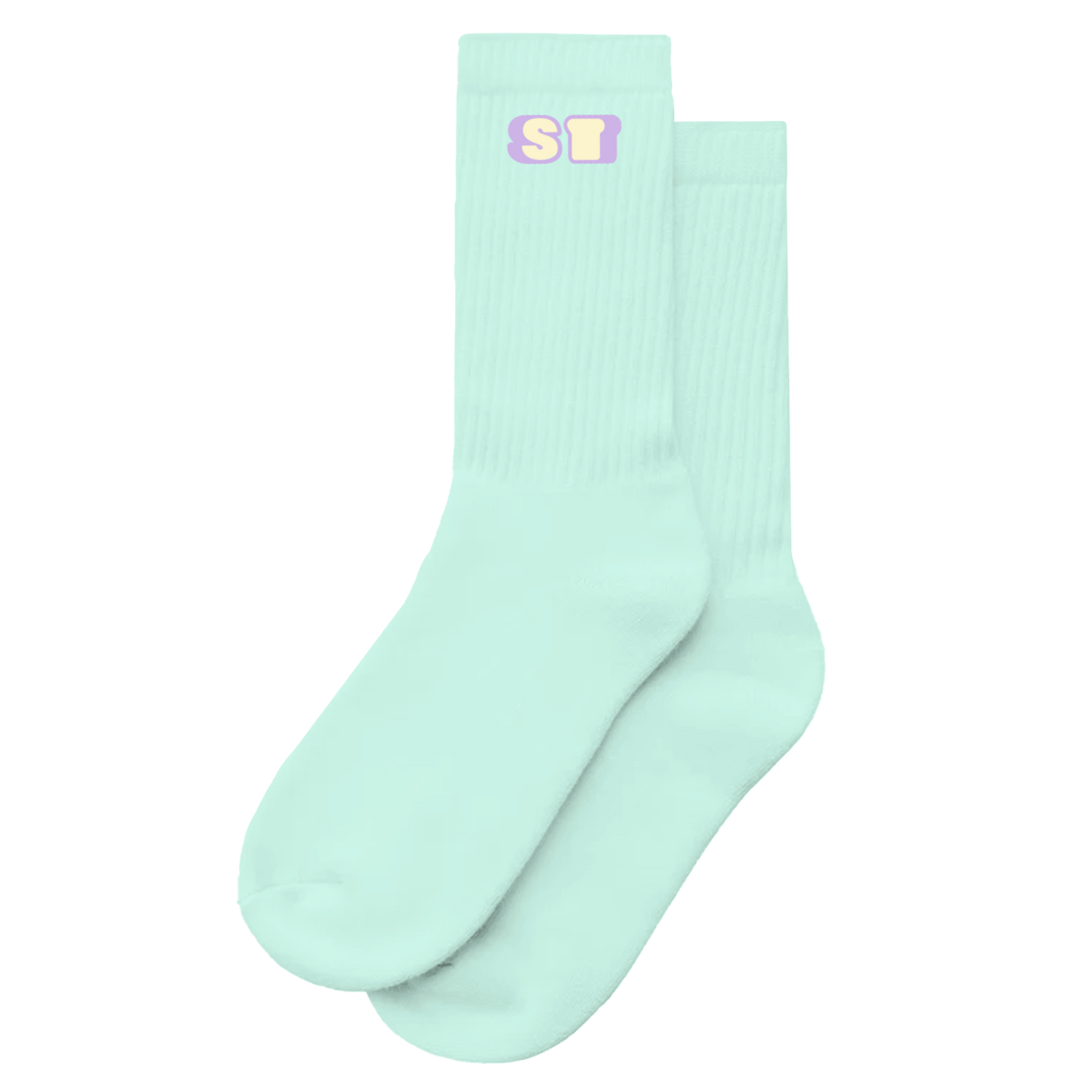 Mint green ST toast socks