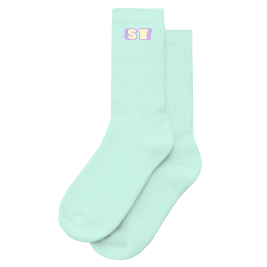 Mint green ST toast socks