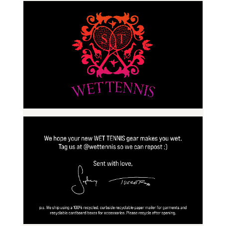 WET TENNIS Note Card