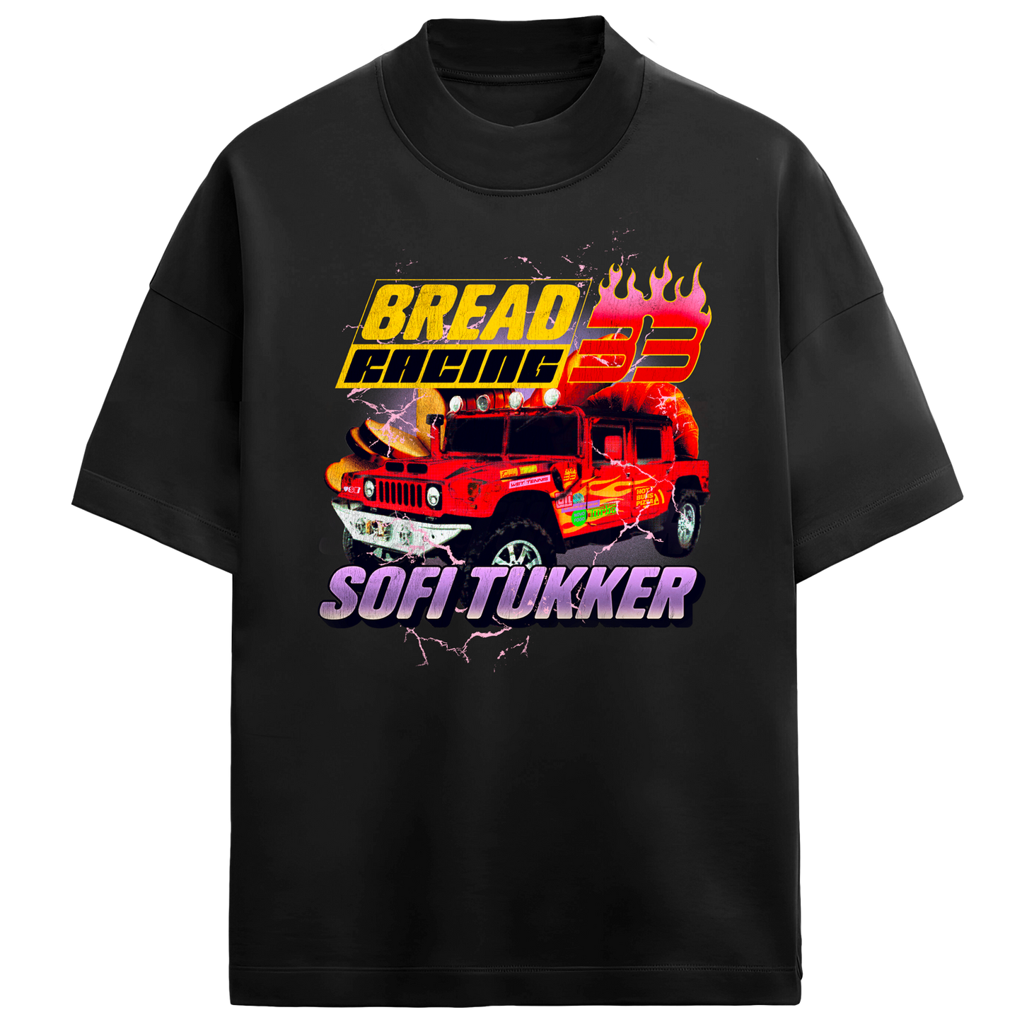 Off black wide BREAD racing tee