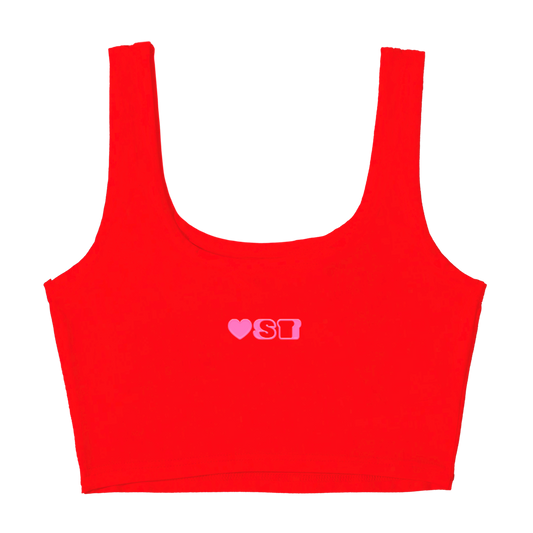 Red ST toast crop top